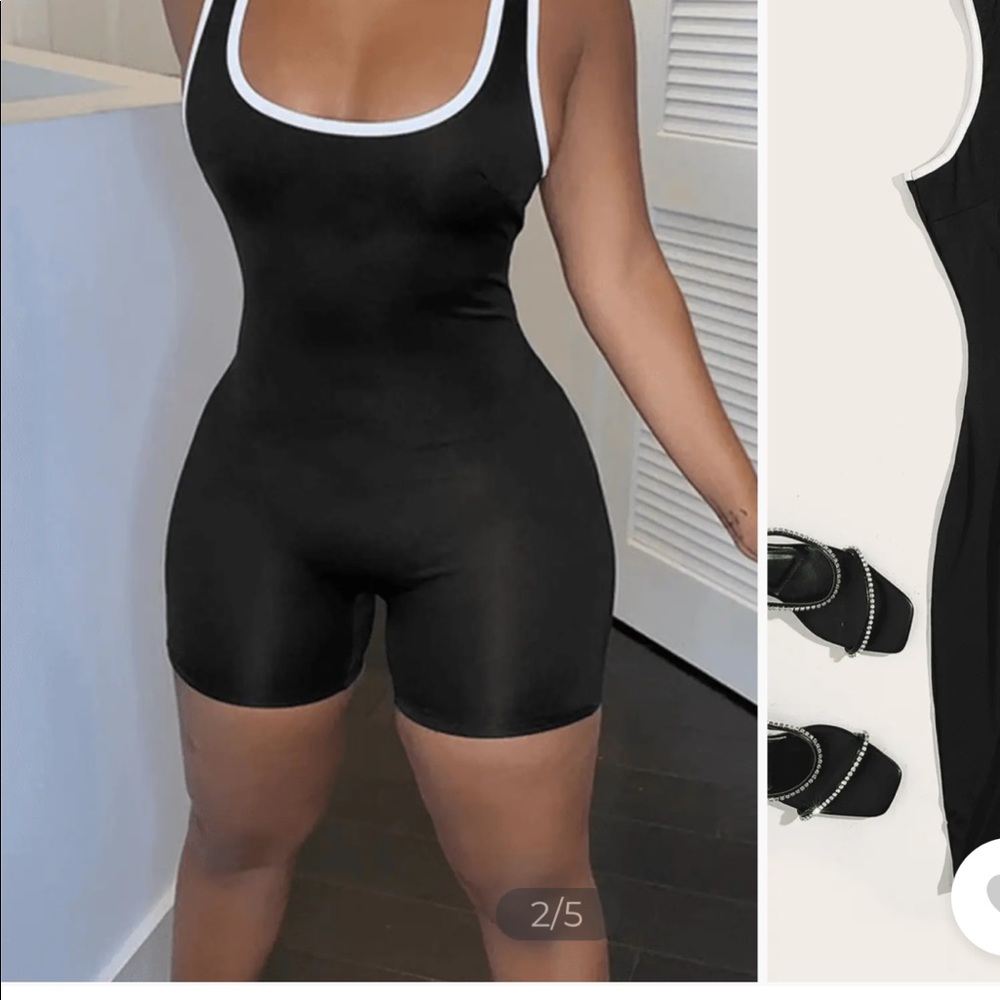 Black casual bodysuit